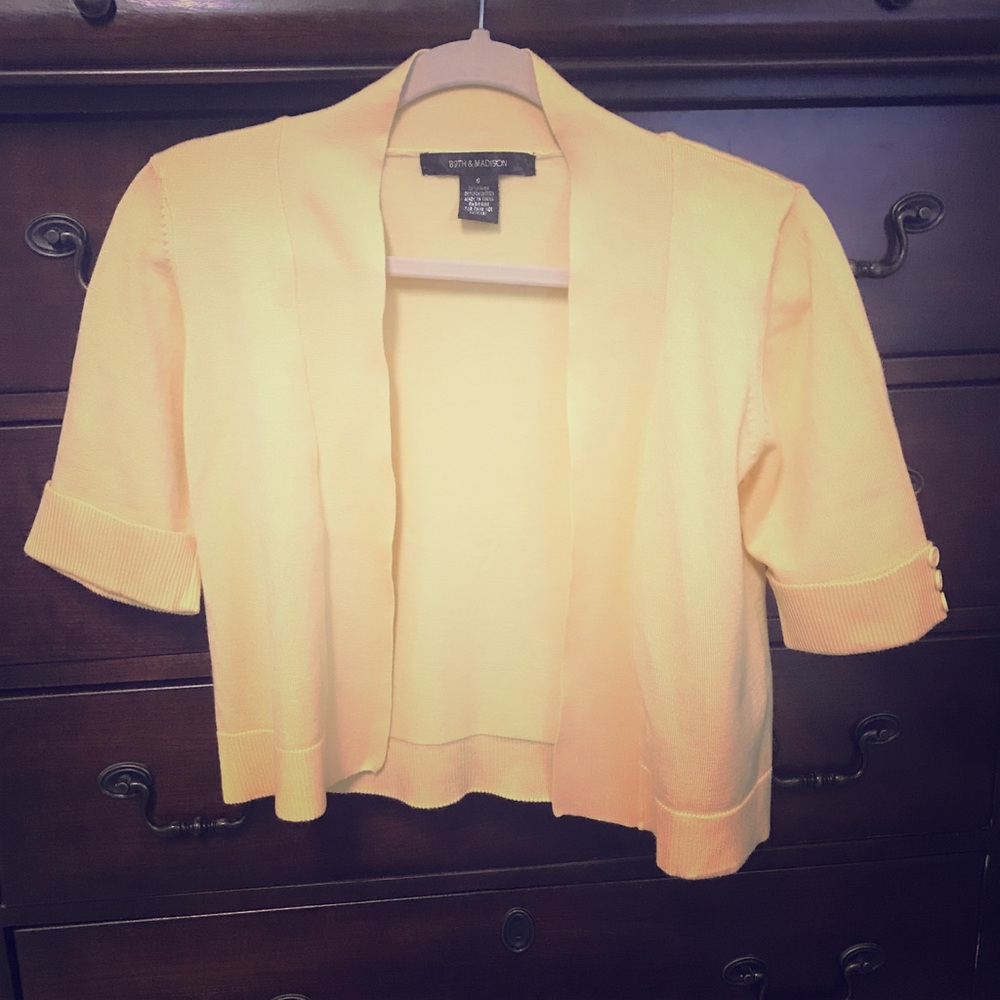 Soft yellow spring cardigan